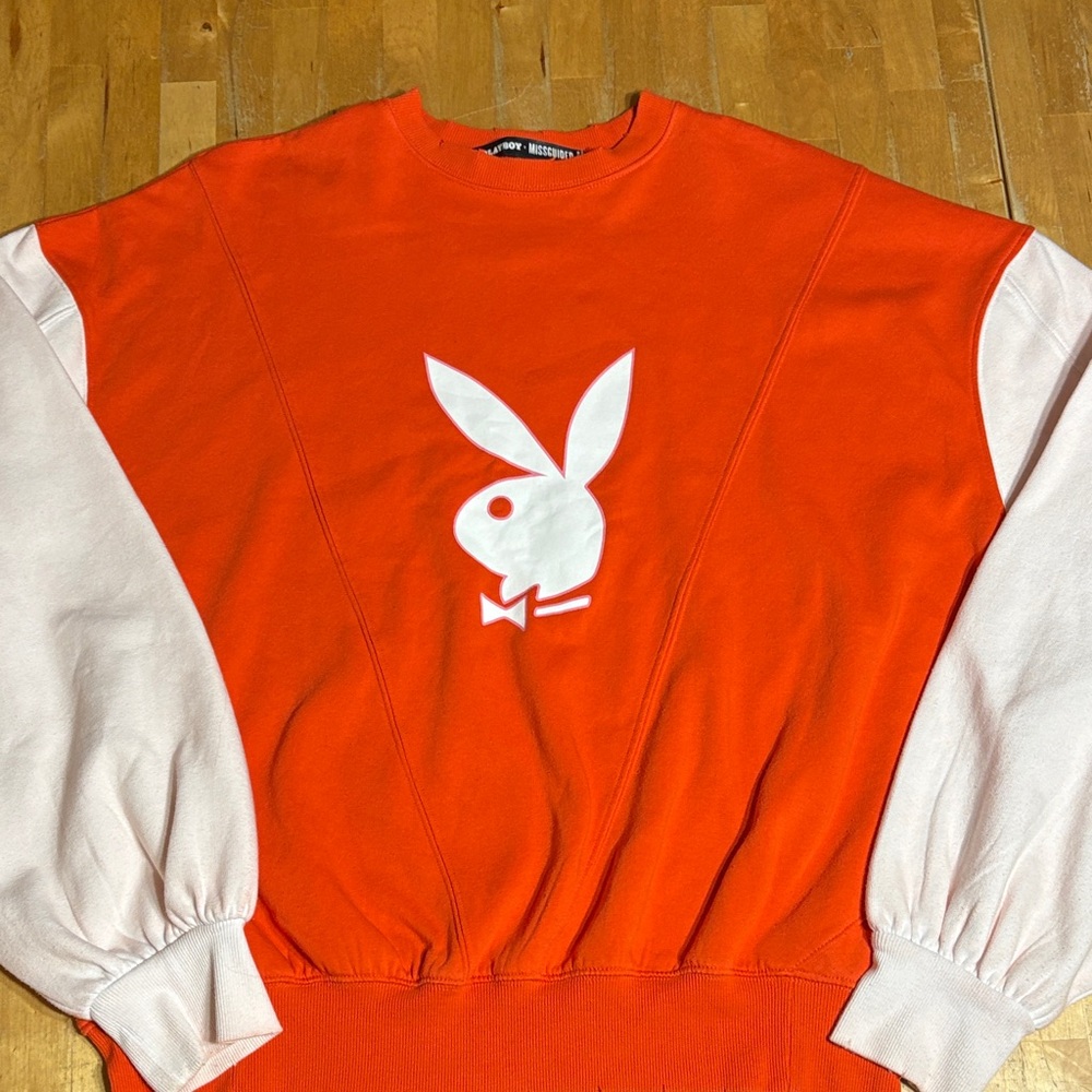 Missguided Playboy 53 oversized big logo sweatshirt